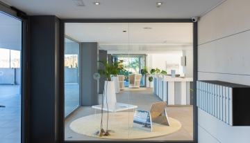 Resa Estates apartment for sale in Ibiza marina botafoch modern entrance the white angel.jpg